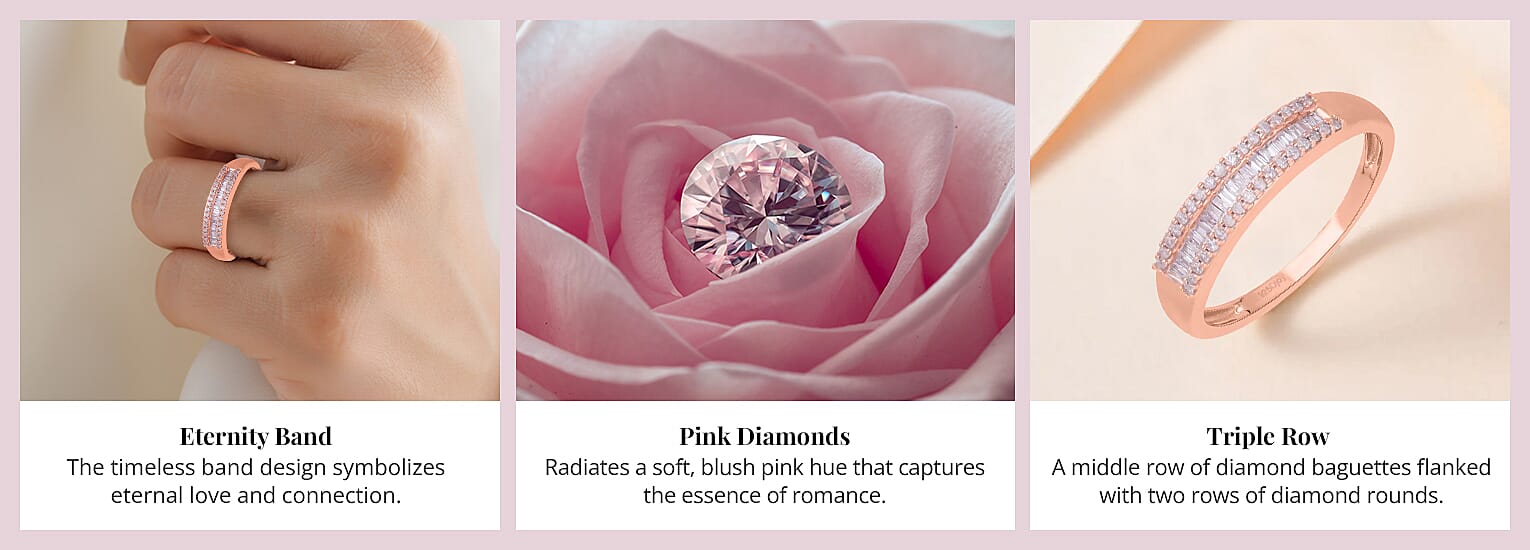 Natural Pink Diamond Band Ring Banner