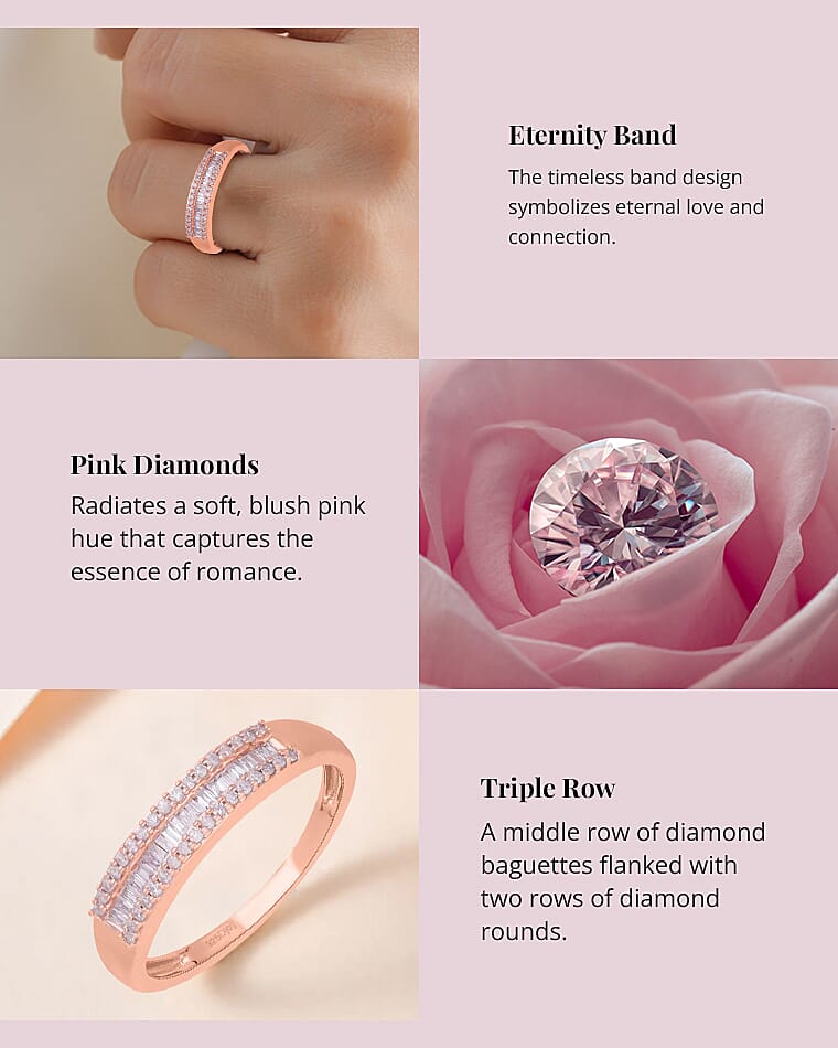 Natural Pink Diamond Band Ring Banner