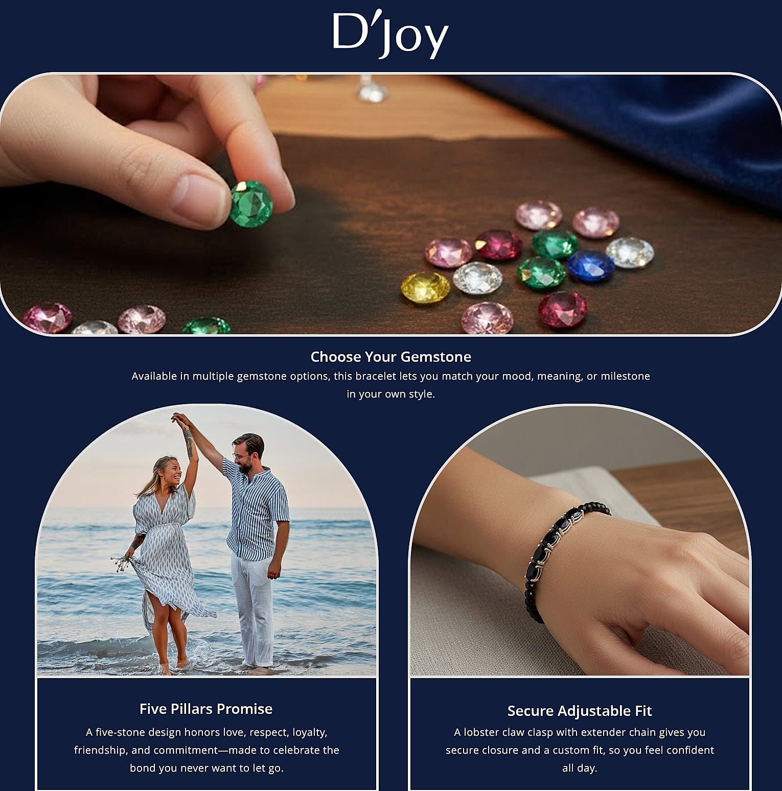 D'Joy Thai Black Spinel 12.90 ctw Beaded Bracelet Banner