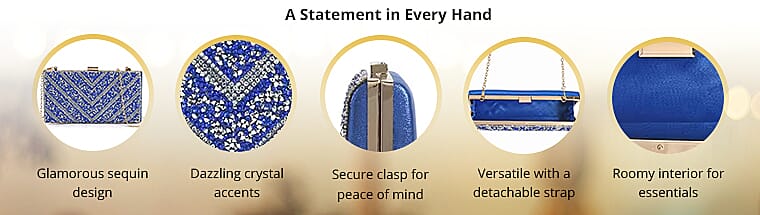 Sparkling Clutch Bag with Chain Strap Banner