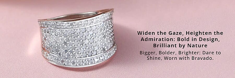 Platinum Over Sterling Silver Ring Banner