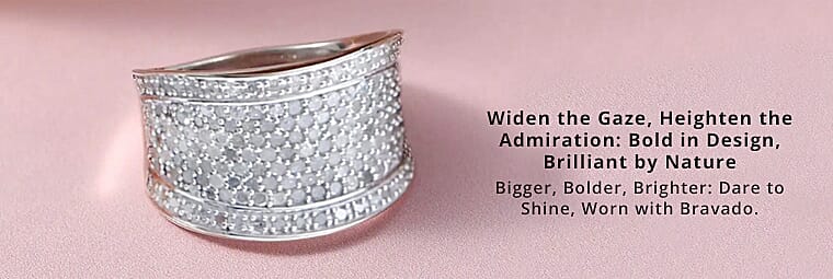 Platinum Over Sterling Silver Ring Banner