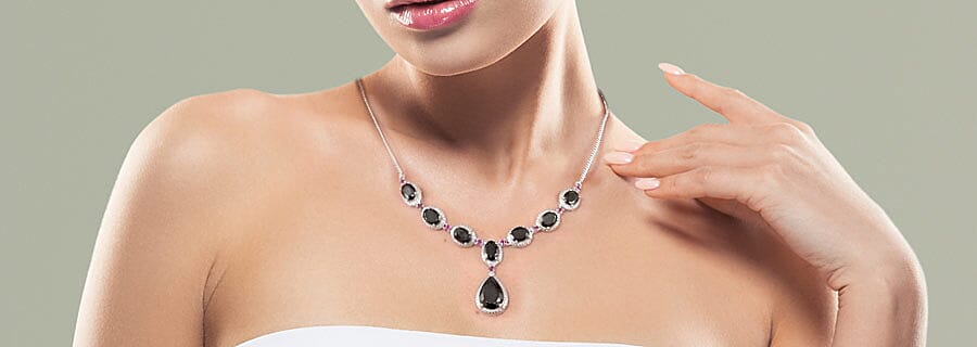 Elite Shungite Orissa Rhodolite Garnet Necklace Banner