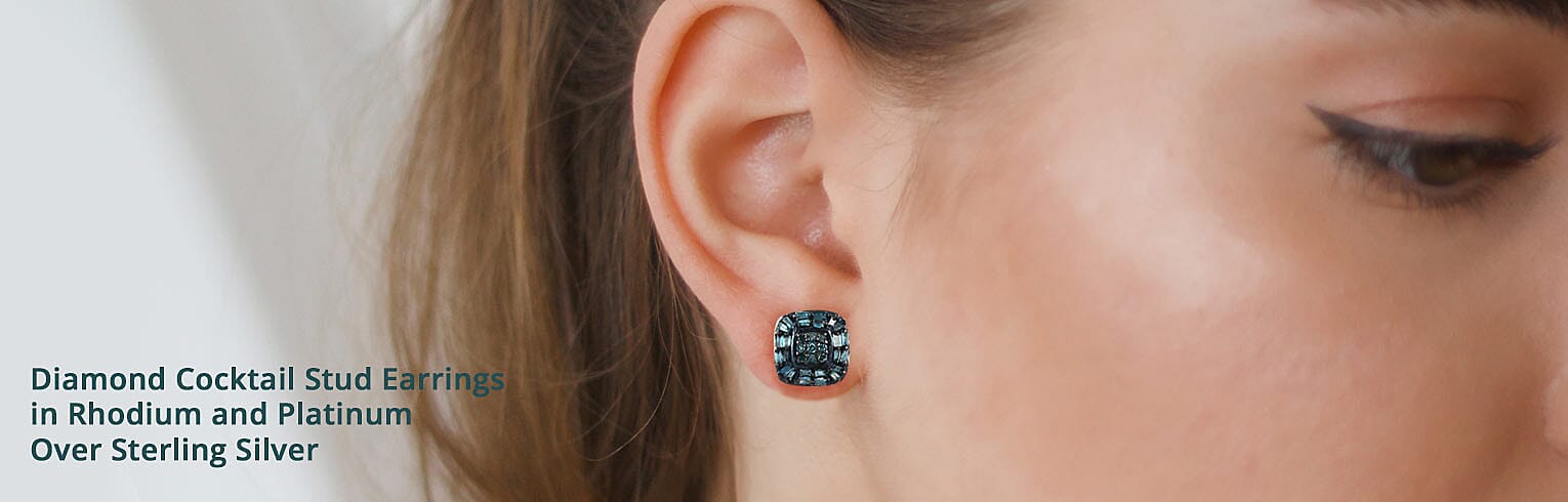 Diamond Cocktail Stud Earrings Banner