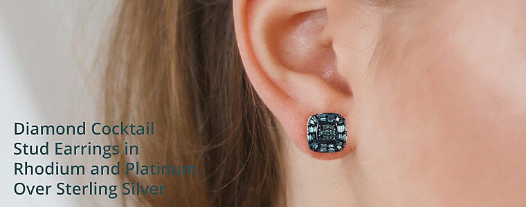 Diamond Cocktail Stud Earrings Banner