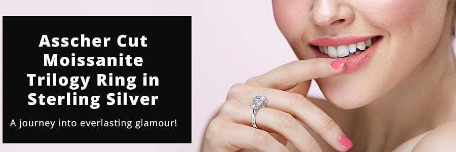 Asscher Cut Moissanite Banner