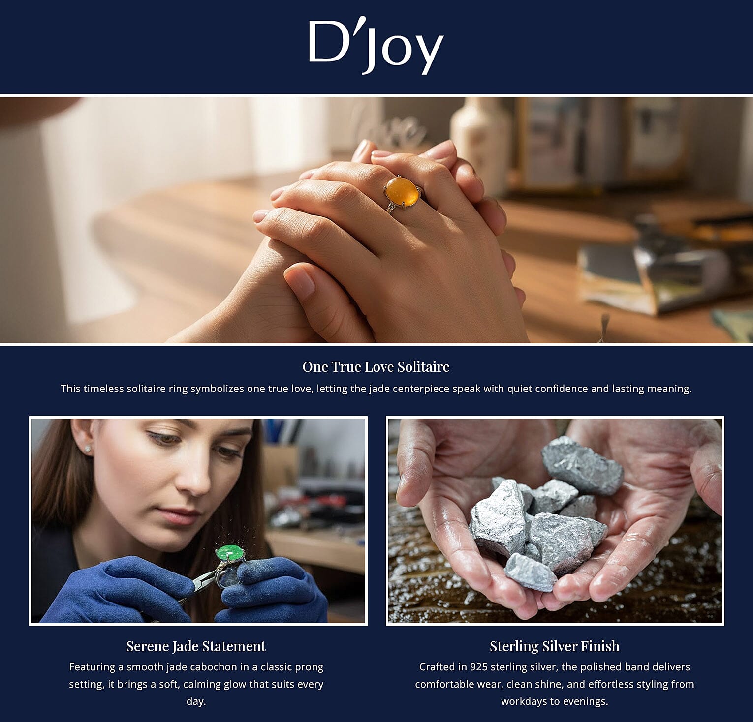 D'Joy Yellow Jade (D) 4.90 ctw Solitaire Ring Banner