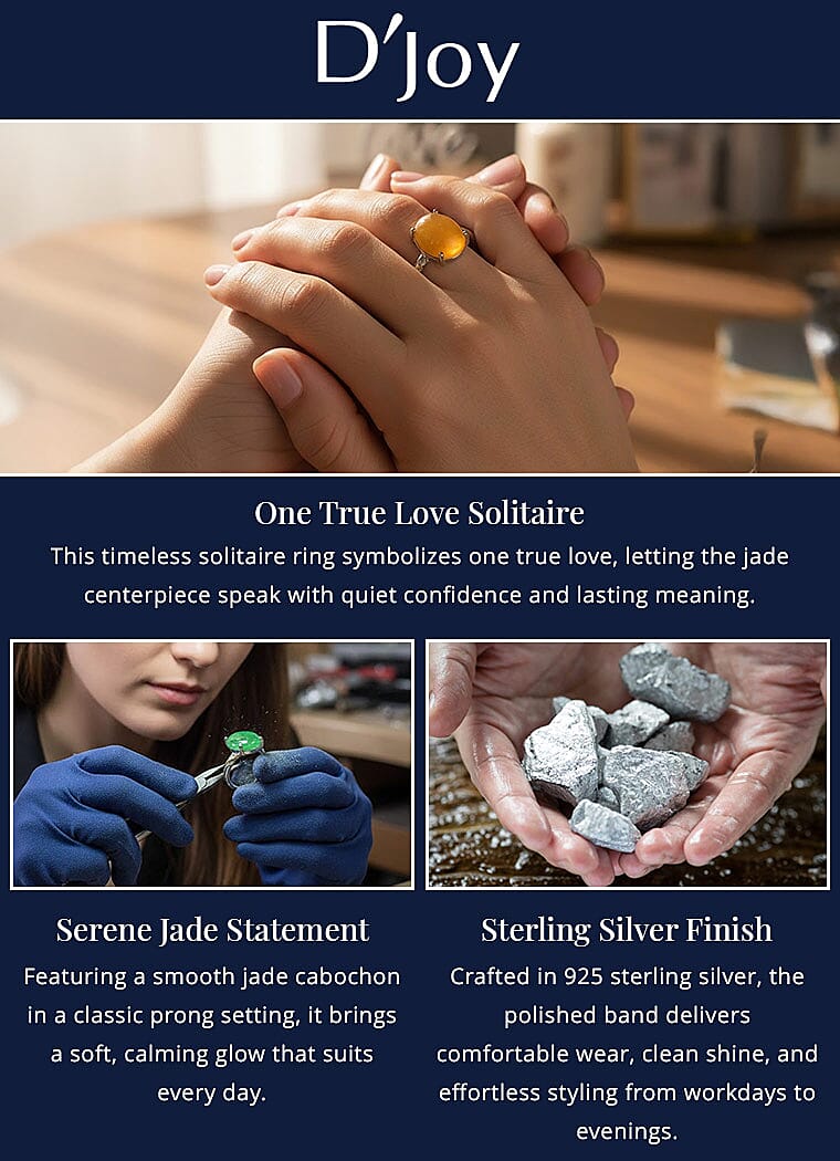 D'Joy Yellow Jade (D) 4.90 ctw Solitaire Ring Banner