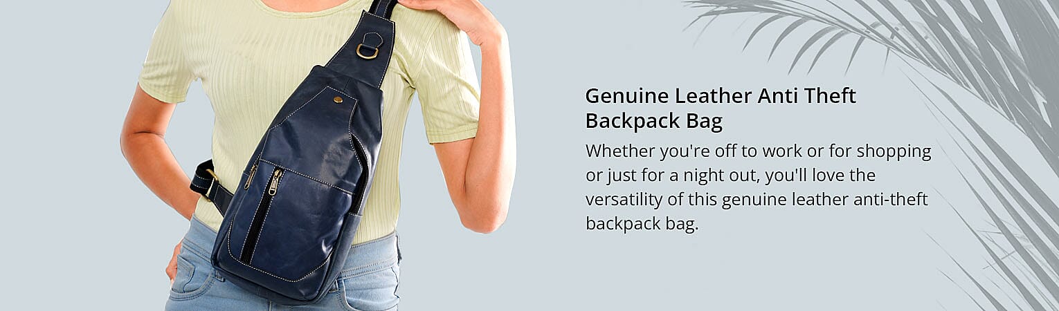 Genuine Leather Anti Theft Backpack Bag Banner