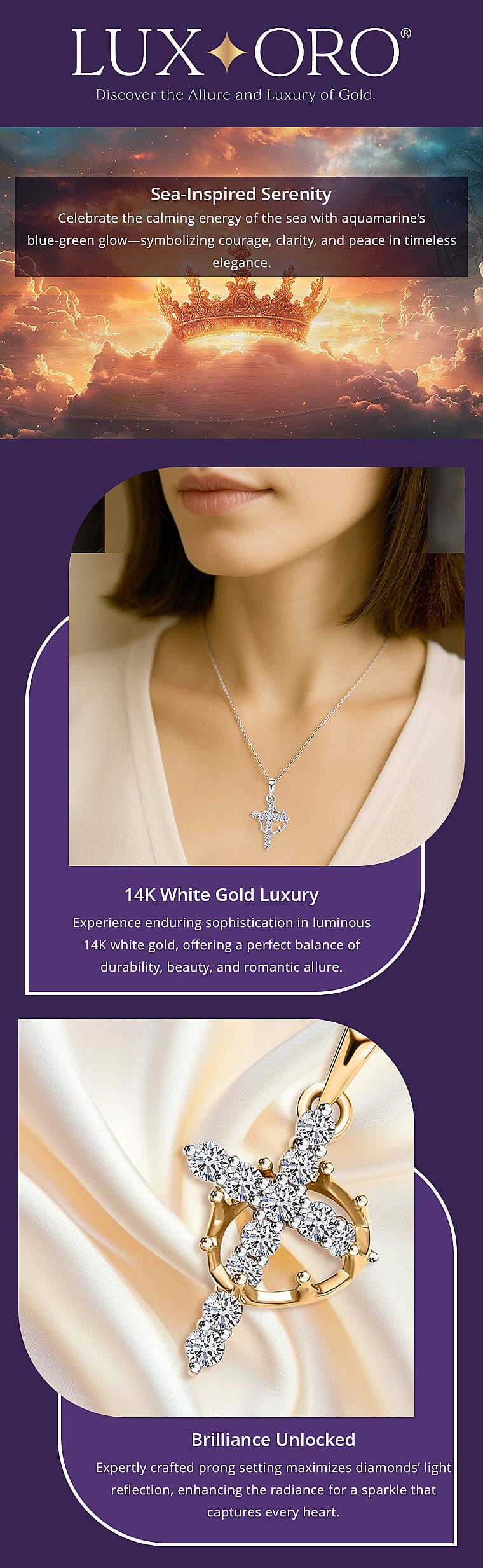 Certified & Appraised Luxoro AAA Santa Maria Aquamarine and G-H I2 Diamond 2.50 ctw Ring in 14K White Gold Banner