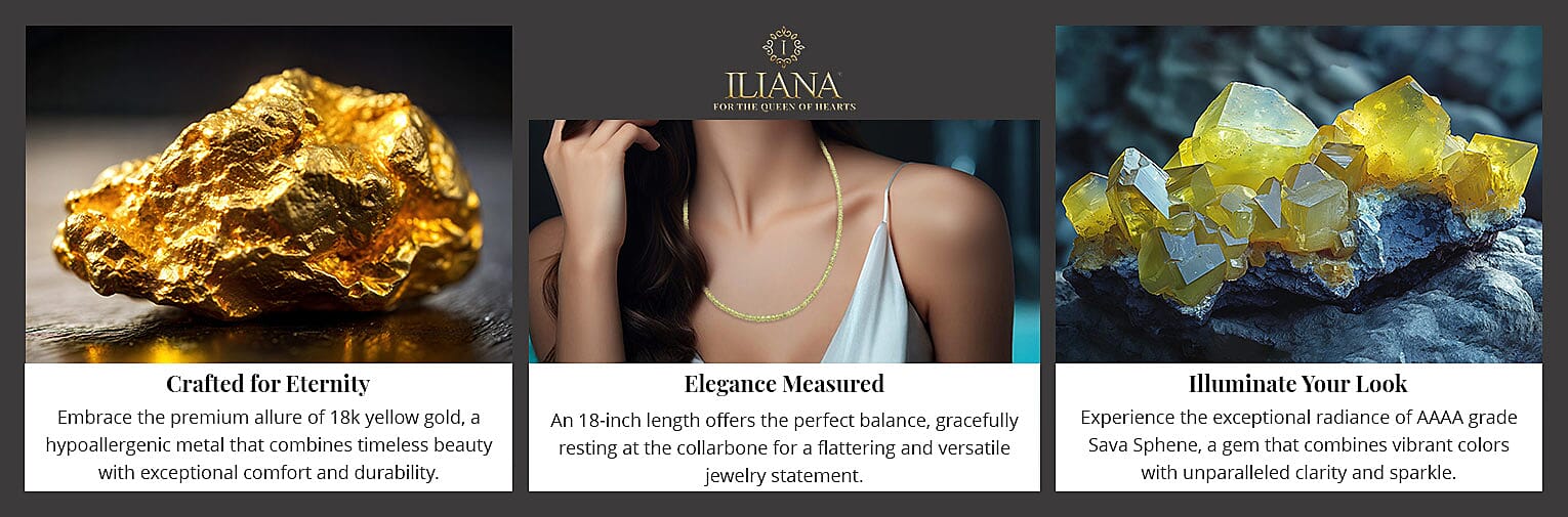 Certified & Appraised Iliana AAAA Sava Sphene 60.00 ctw Beaded Necklace Banner