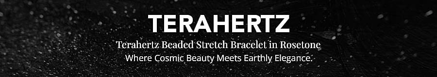 Terahertz Beaded Stretch Bracelet in Rosetone Banner