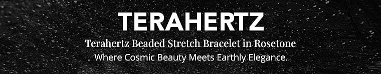 Terahertz Beaded Stretch Bracelet in Rosetone Banner
