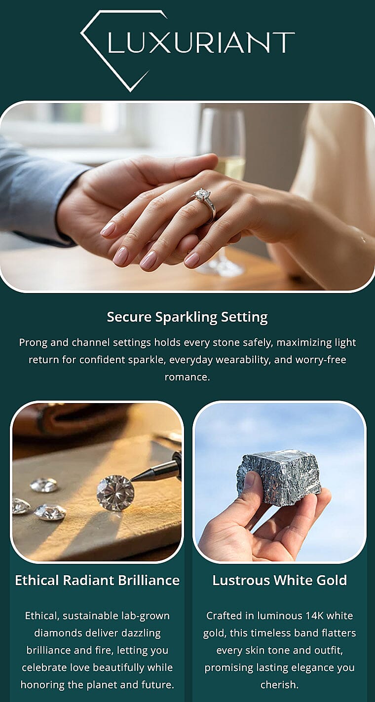 14K White Gold Luxuriant Lab Grown Diamond G-H SI Ring 1.25 ctw Banner