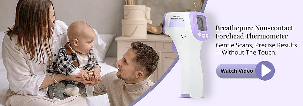 Breathepure Non-contact Forehead Thermometer Banner