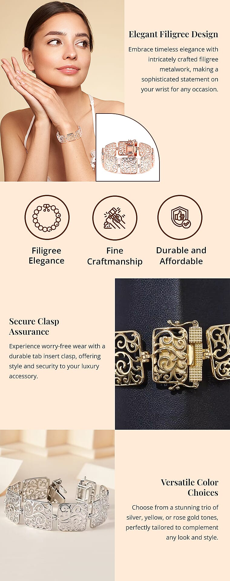 Karis Fancy Bracelet in 18K RG PlatedBanner