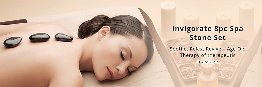 Invigorate 8pc Spa Stone Set Banner