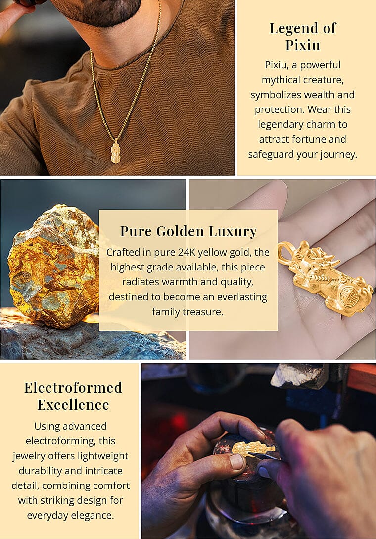 Pixiu Pendant without Chain in 24K Yellow Gold 0.20 Grams Banner