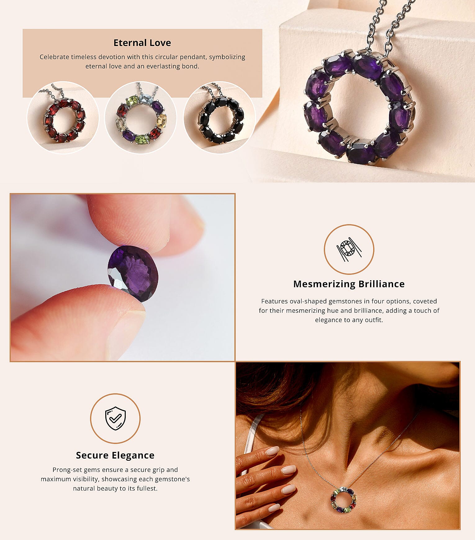 Circle Necklace 18 Inches in Stainless Steel Banner