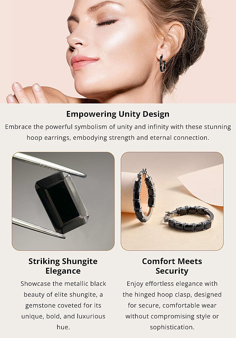 Elite Shungite Inside Out Hoop Earrings Banner