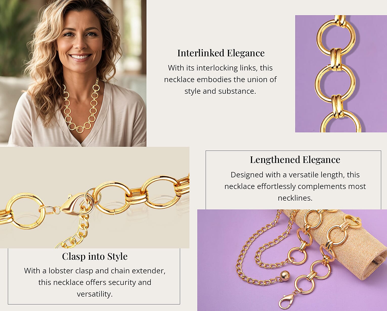 Link Necklace in Goldtone  Banner