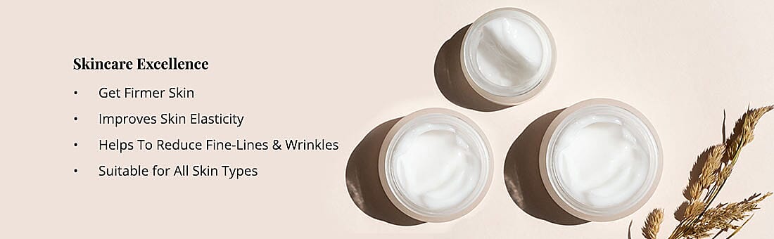 Collagen Creams With White Pearl Banner