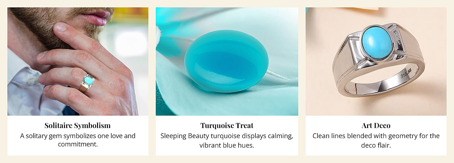 Sleeping Beauty Turquoise Men's Ring Banner