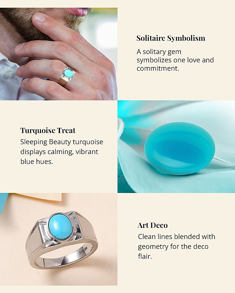 Sleeping Beauty Turquoise Men's Ring Banner