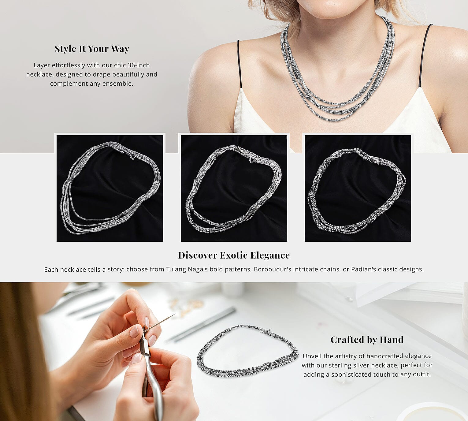 Bali Legacy Tulang Naga Necklace in Sterling Silver Banner