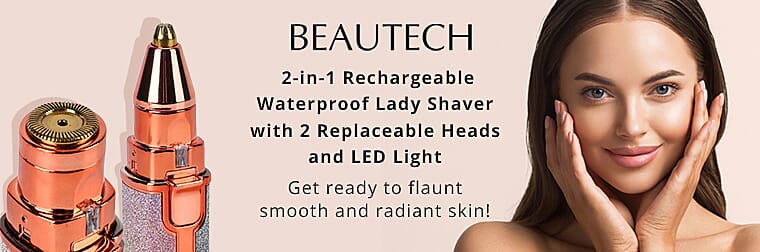 Beautech 2-in-1 Rechargeable Waterproof Lady Shaver Banner