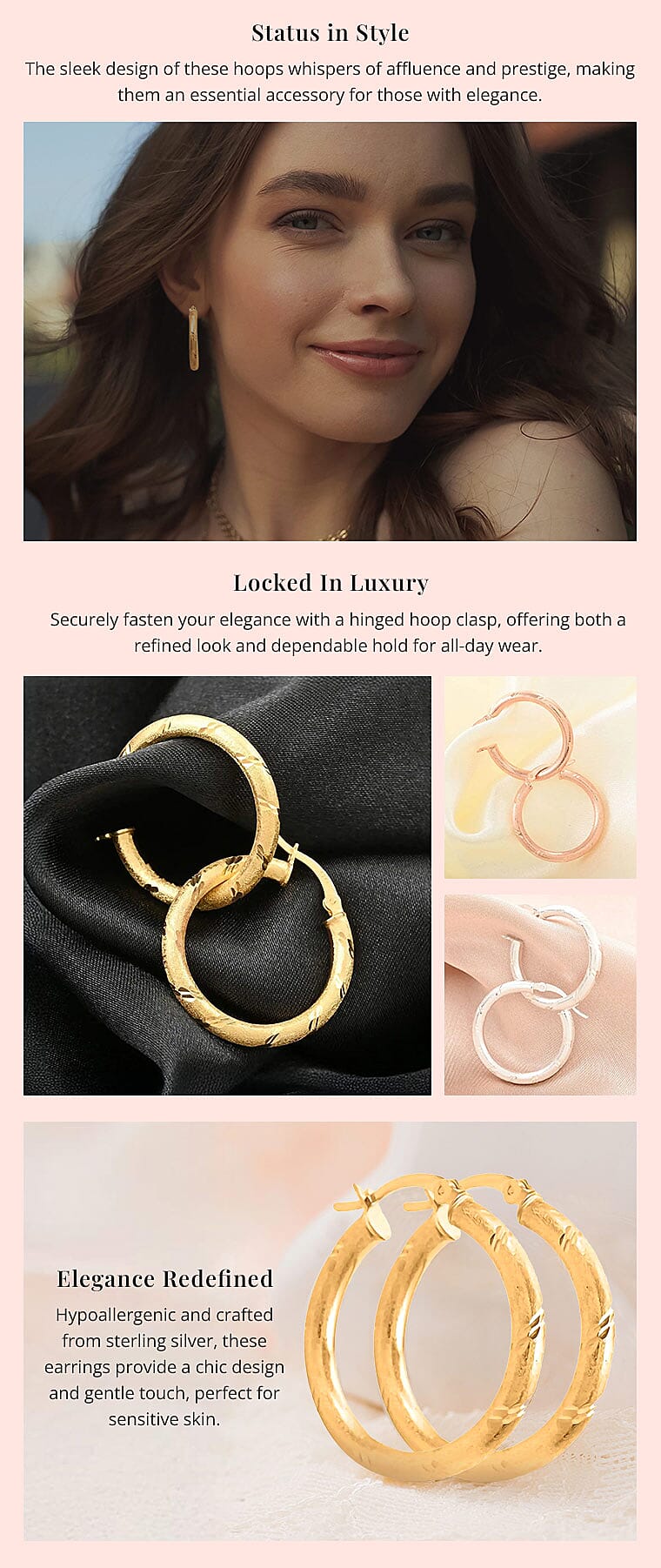 Hoop Earrings Over Sterling Silver Banner