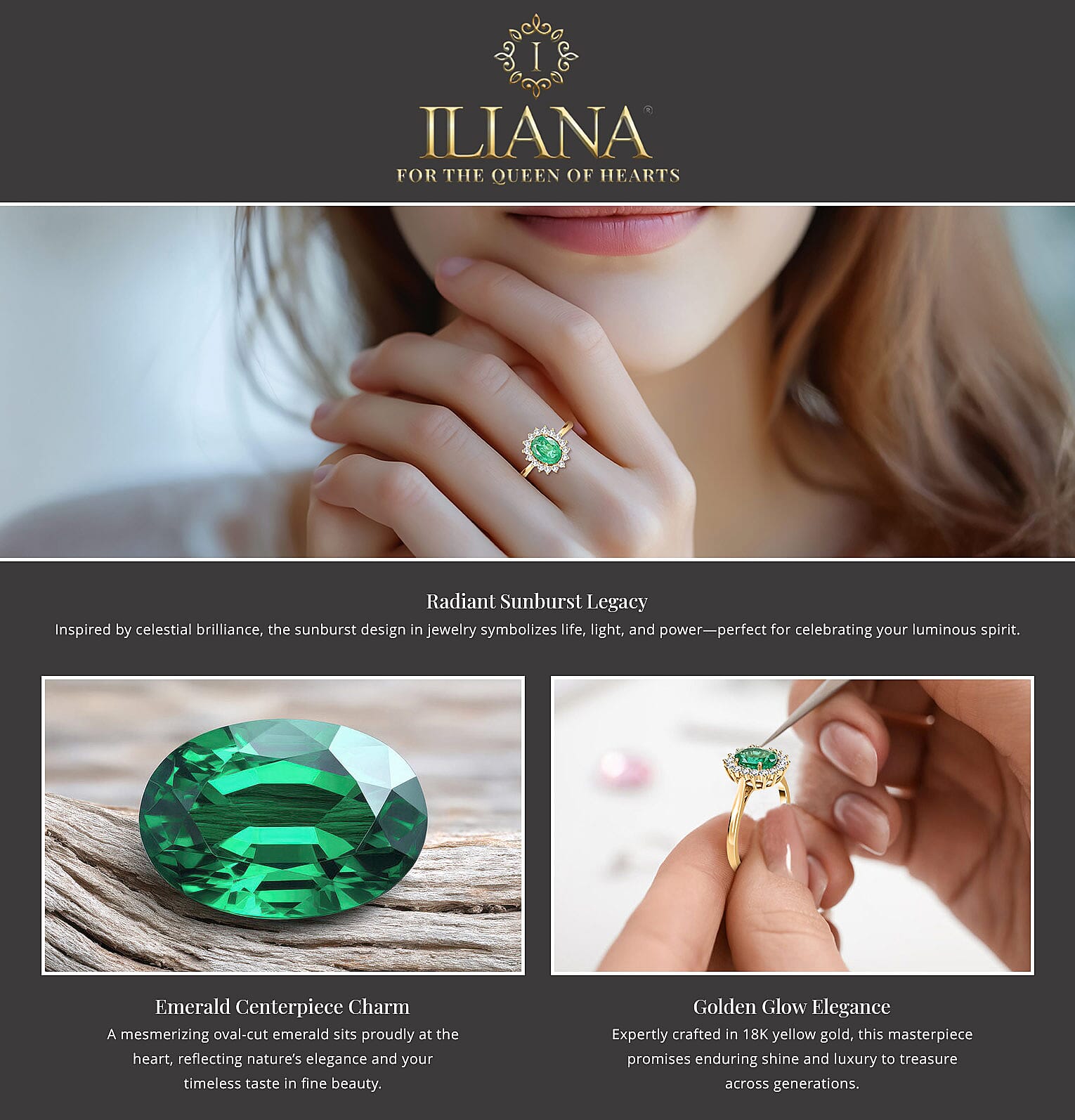 Certified & Appraised Iliana AAA Kagem Zambian Emerald and G-H SI Diamond 2.15 ctw Ring Banner