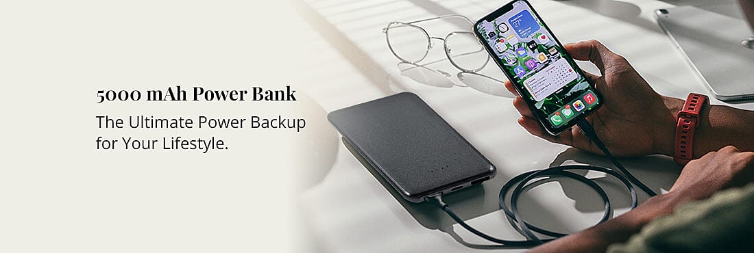 5000 mAh Power Bank Banner