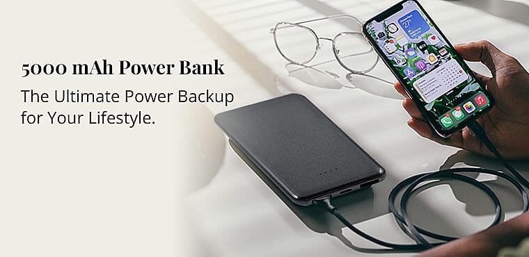 5000 mAh Power Bank Banner