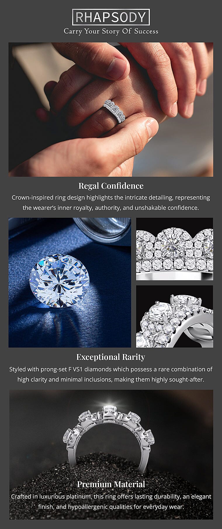 Diamond Ring in 950 Platinum Banner
