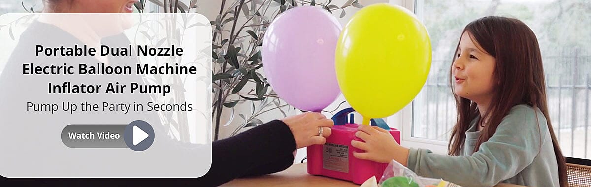 Portable Dual Nozzle Electric Balloon Machine Inflator Air Pump Banner