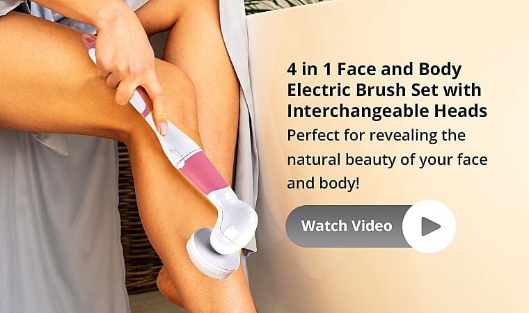4 in 1 Face and Body Electric Brush Set with Interchangeable Heads Banner