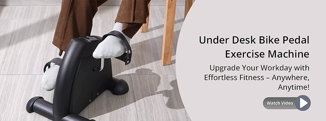 Under Desk Bike Pedal Exercise Machine Banner