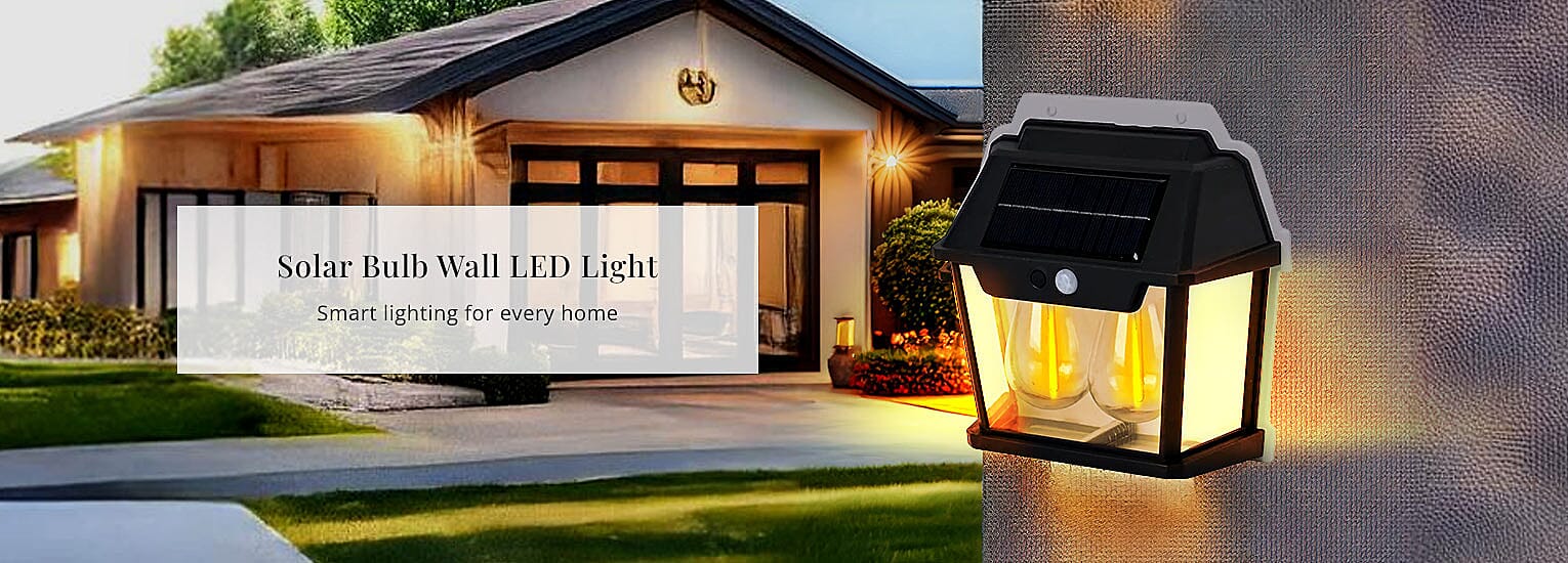Solar Bulb Wall LED Light Banner