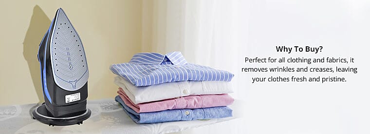 Cordless electric steam iron Banner