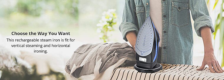 Dry ironing, spray, and steam function Banner