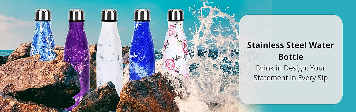 Stainless Steel Water Bottle Banner