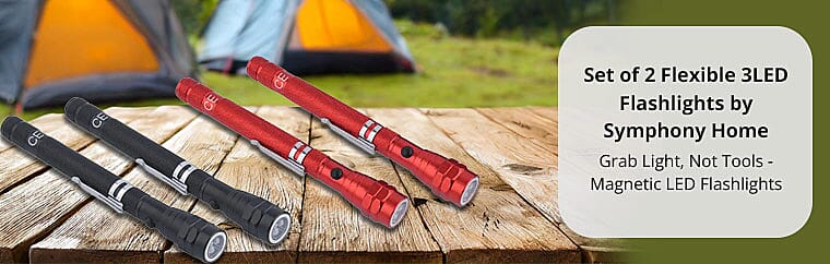 Set of 2 Flexible 3LED Flashlights by Symphony HomeBanner