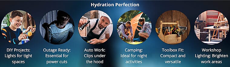 Set of 2 Flexible 3LED Flashlights by Symphony HomeBanner