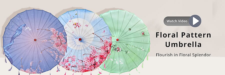 Floral Pattern Umbrella Banner