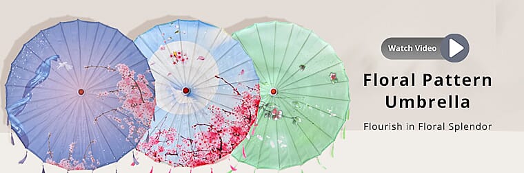 Floral Pattern Umbrella Banner