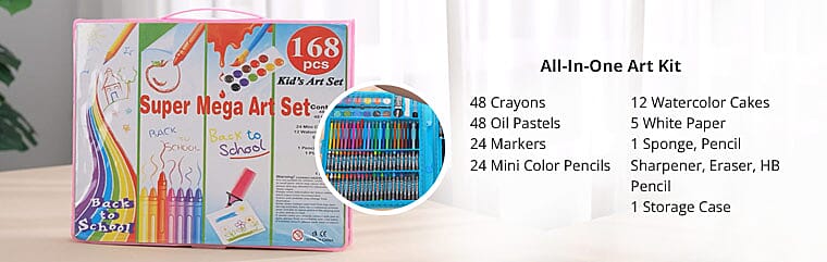 168pcs Drawing Art Set with Storage CaseBanner