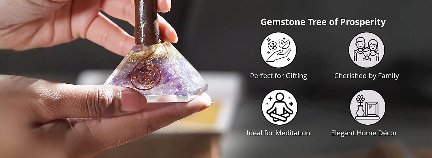 Pyramid Orgone Base for Energy Balance Banner