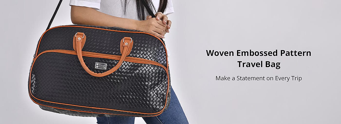 Woven Embossed Pattern Travel Bag Banner