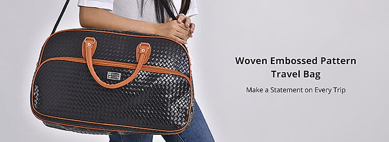 Woven Embossed Pattern Travel Bag Banner